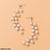 CEDH175 YYE Zigzag Pearl Drop Earrings Pair