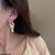 CEDH233 ZLX Leaf Pearl Drop Earrings Pair