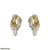 CEDH233 ZLX Leaf Pearl Drop Earrings Pair