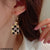 CEDH258 ZHL Square Chess Board Drop Earrings Pair