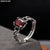 CRSH474 ZFQ Red Rectangle Chain Ring Adjustable