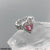 CRSH481 WNS Heart & Curb Ring Adjustable