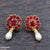 PEDH050 FRZ Pear Bead Drop Earrings Pair
