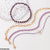 PYH108 YYE Purple Beads & Polyester 4 Foot Anklets