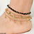 PYH111 YYE Stars/Curb & Polyester 4 Foot Anklet