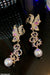 TEDH288 YQG Butterfly Pearl Drop Pair Earrings