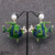 TEDH318 KSU Painted Fish Drop Earrings Pair