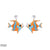 TEDH318 KSU Painted Fish Drop Earrings Pair
