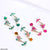 TEDH319 KSU Painted Shine Fish Drop Earrings Pair