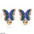 TEDH322 KSU Butterfly Tear Drop Earrings Pair