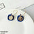 TEHH183 AMY Square Coin Ear Hoops Pair