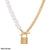 TNCH138 LSH Pearl Lock Necklace