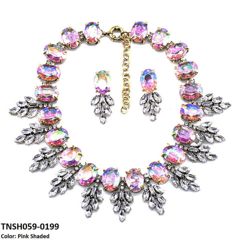 TNSH059 BQN Oval Pear Necklace Set